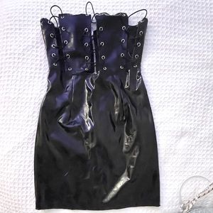 pretty little things black mini dress